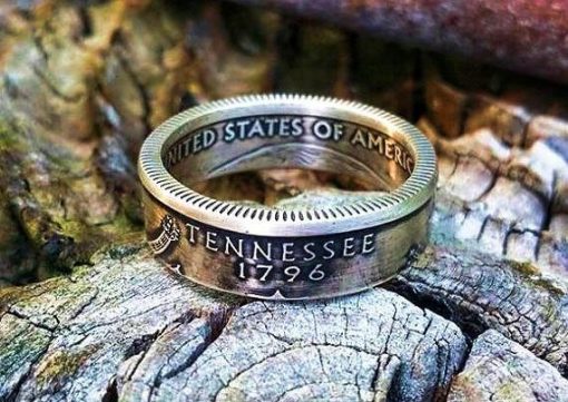 Silver State Quarter Coin Ring