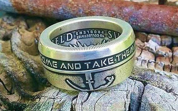 AG-47 Come and Take Them / Molon Labe Coin Ring