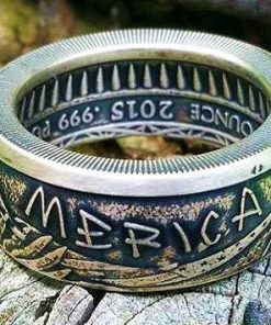 Merica Silver Bullion Coin Ring